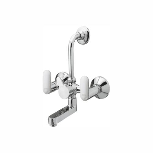 Wall Mixer with Provision for Overhead Shower with L-Bend Pipe Chrome